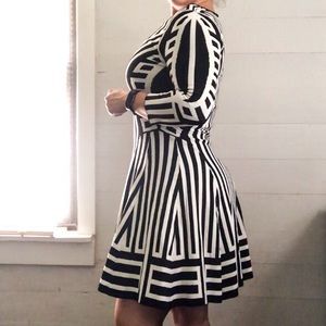 Black and white cocktail dress